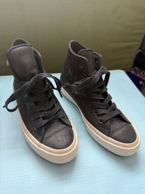 Converse Black High-Top Sneakers with Off-White Sole 7